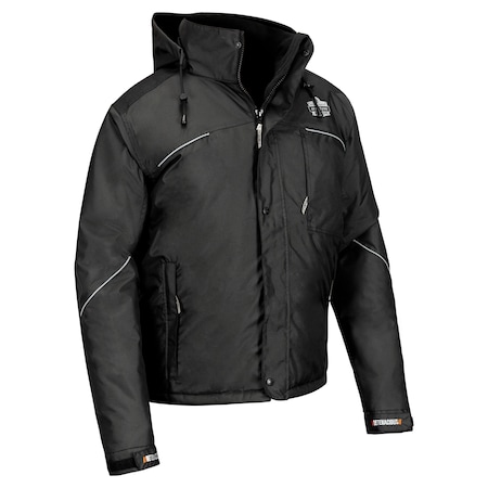 Ergodyne 6467 L Black Winter Work Jacket - 300D Polyester Shell 6467